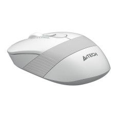 Мышь A4 Fstyler FM10, оптическая, проводная, USB, белый и серый [FM10 WHITE]