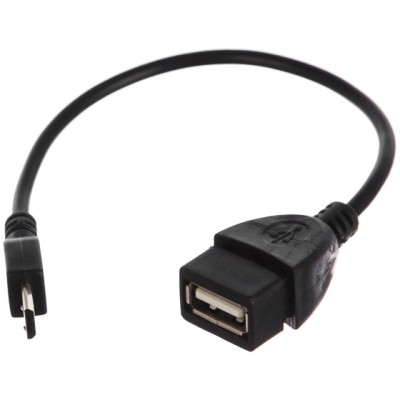 Кабель Cablexpert USB 2.0 AF-MicroUSB 0,15 метров, черный [A-OTG-AFBM-03]
