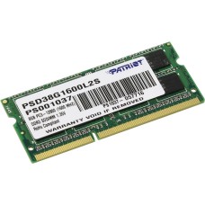 Модуль памяти SODIMM Patriot DDR3 8 ГБ 1600MHz [PSD38G1600L2S]