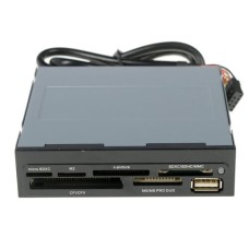 Устройство считывания USB 2.0 Card reader SD/SDHC/MMC/MS/microSD/xD/CF, 3.5" (черный) GR-136UB