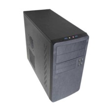 Корпус Minitower SP-415UP Black, mATX <без БП> 4*USB+2*USB3.0, HD Audio, петля, без винтовое креплен