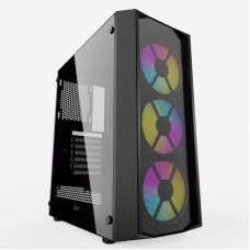 Корпус Powercase Rhombus X3 Mesh LED 3x120mm RGB [CMRMX-L3]