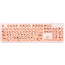 Клавиатура Oklick 400MR, белый/розовый [1070516]