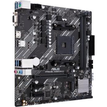 Материнская плата ASUS PRIME A520M-K, AM4, AMD A520, 2xDDR4, 4xSATA, 1xM.2, 1xPCIe 3.0 x16, 1xPCIe x1, 1xHDMI, 1xVGA, 1x 1Gb LAN, 2xUSB-A 2.0, 4xUSB-A 3.2 Gen 1, 3x3.5 мм, 7.1, mATX