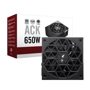 Блок питания 1STPLAYER ACK 650W Black / ATX 2.4, APFC, 80 PLUS Standard, Double Forward, 140mm fan, non-modular / HA-650AC1