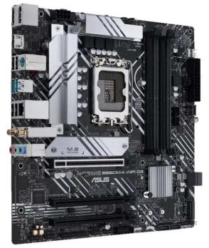 Материнская плата ASUS PRIME B660M-A WIFI D4, Socket LGA 1700, Intel B660, 4xDDR4, 4xSATA, 2xM.2, 1xPCIe 4.0 x16, 1xPCIe 3.0 x16, 1xDP, 2xHDMI, 1x 1Gb LAN, 2xUSB-A 3.2 Gen 2, 4xUSB-A 2.0, 3x3.5 мм, 7.1, mATX