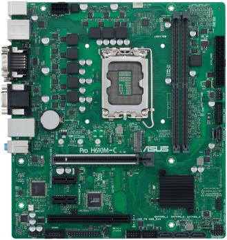 Материнская плата ASUS Pro H610M-C-CSM, LGA 1700, Intel H610, 2xDDR5, 4xSATA, 1xM.2, 1xPCIe 5.0 x16, 2xPCIe x1, 1xPCI, 1xHDMI, 1xDP, 1xDVI-D, 1xVGA, 1x 1Gb LAN, 2xUSB-A 3.2 Gen 2, 2xUSB-A 2.0, 3x3.5 мм, 7.1, mATX
