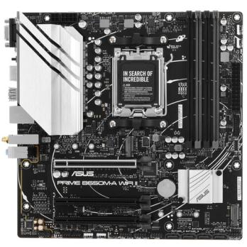 Материнская плата ASUS PRIME B650M-A WIFI II, AM5, AMD B650, 4xDDR5, 4xSATA, 2xM.2, 1xPCI-E 4.0 x16, 2xPCI-E 4.0 x1, 1xHDMI, 1xDP, 1xVGA, 1x 2.5Gb LAN, 2xUSB-A 3.2 Gen 2, 2xUSB-A 3.2 Gen 1, 4xUSB-A 2.0, 3x3.5 мм, 7.1, Micro-ATX