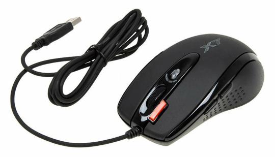 Мышь проводная A4Tech X-718BK черный, 3000 dpi, USB, кнопки - 7