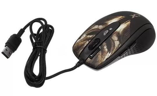 Мышь проводная A4Tech XL-750BH черный, 3600 dpi, USB, кнопки - 7