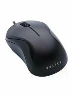 Мышь проводная Oklick 115S черный, 1200 dpi, USB, кнопки - 3