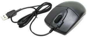 Мышь проводная A4Tech OP-620D черный, 1000 dpi, USB, кнопки - 4