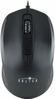 Мышь проводная Oklick 195M черный, 800 dpi, USB, кнопки - 3