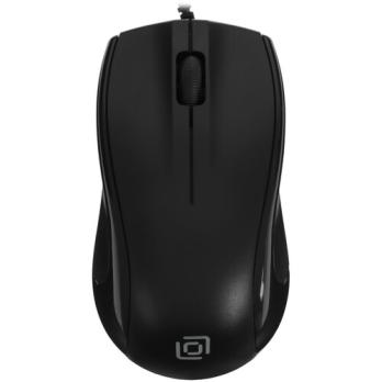 Мышь проводная Oklick 185M черный, 1200 dpi, USB, кнопки - 3