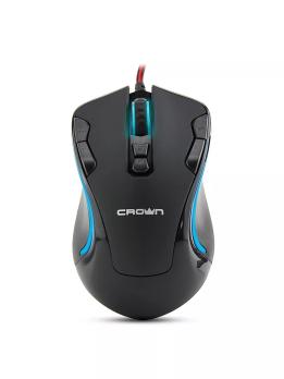 Мышь проводная Crown Gaming CMXG-804 черный, 2000 dpi, USB, кнопки - 9