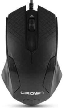 Мышь проводная Crown CMM-100 черный, 1000 dpi, USB, кнопки - 3