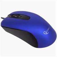 Мышь проводная Gembird MOP-400-B синий, 1000 dpi, USB, кнопки - 3
