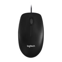 Мышь проводная Logitech M100/100R DARK/GREY (темно-серая/черная), 1000 dpi, USB, кнопки - 3