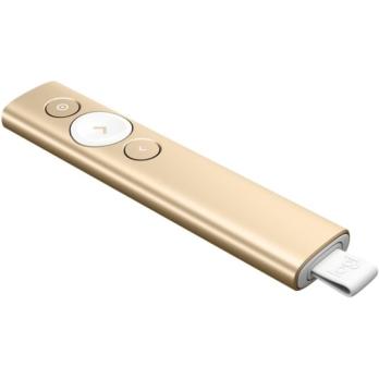 Презентер беспроводной Logitech Spotlight золотистый, радиоканал, USB, кнопки - 3