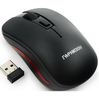 Мышь беспроводная Гарнизон GMW-420 черный, 1600 dpi, радиоканал, USB, кнопки - 4