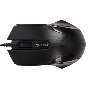 Мышь проводная Qumo Office M14 черный, 1000 dpi, USB, кнопки - 3