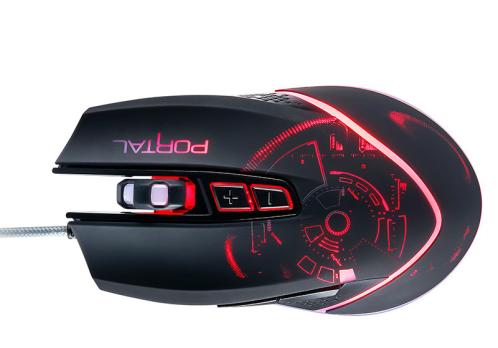 Мышь проводная Qumo Portal M39 черный, 3200 dpi, USB, кнопки - 6