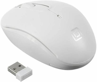 Мышь беспроводная Oklick 505MW белый, 1000 dpi, радиоканал, USB, кнопки - 3
