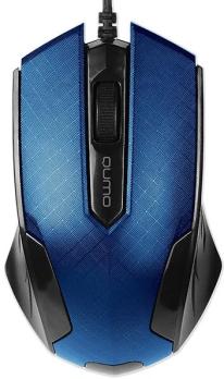 Мышь проводная Qumo Office M14 синий, 1000 dpi, USB, кнопки - 3