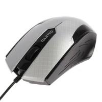 Мышь проводная Qumo Office M14 серый, 1000 dpi, USB, кнопки - 3