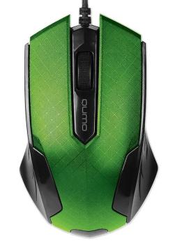 Мышь проводная Qumo Office M14 зеленый, 1000 dpi, USB, кнопки - 3