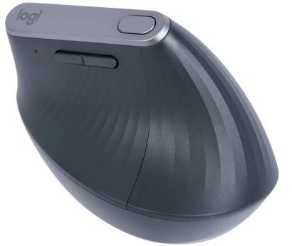 Мышь беспроводная/проводная Logitech MX Vertical графитовый, 4000 dpi, радиоканал, Bluetooth, USB, кнопки - 6