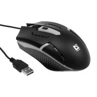 Мышь проводная Defender Hit MB-601 черный, 1200 dpi, USB, кнопки - 4