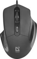 Мышь проводная Defender Datum MB-347 черный, 1600 dpi, USB, кнопки - 4