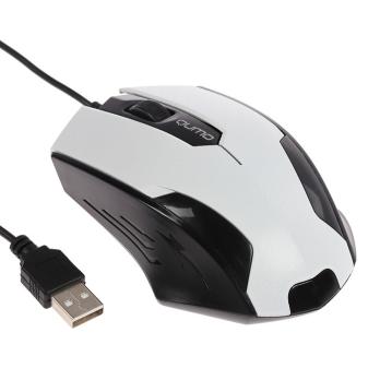 Мышь проводная Qumo Office M14 белый, 1000 dpi, USB, кнопки - 3
