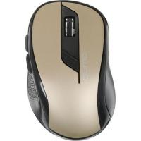 Мышь беспроводная Qumo Office Line M64 золотистый, 1600 dpi, радиоканал, USB, кнопки - 6