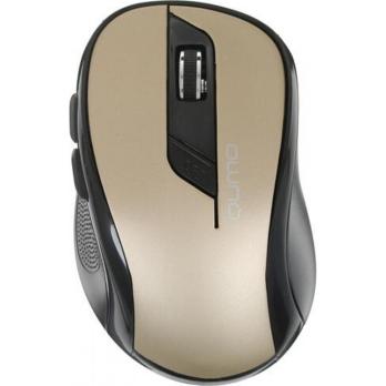 Мышь беспроводная Qumo Office Line M64 золотистый, 1600 dpi, радиоканал, USB, кнопки - 6