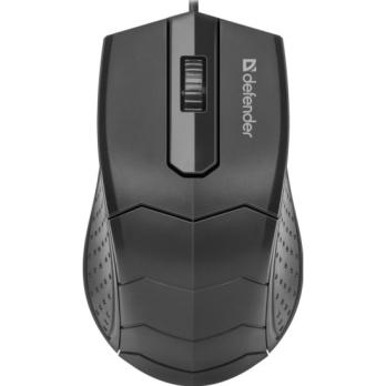 Мышь проводная Defender HIT MB-530 черный, 1000 dpi, USB, кнопки - 3