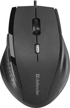Мышь проводная Defender Accura MM-362 черный, 1600 dpi, USB, кнопки - 6