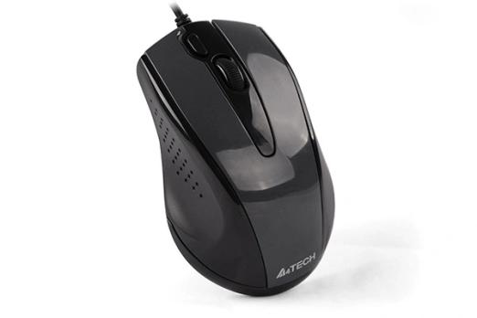 Мышь проводная A4Tech N-500FS черный, 1200 dpi, USB, кнопки - 4