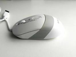 Мышь проводная A4Tech Fstyler FM10 белый/серый, 1600 dpi, USB, кнопки - 4