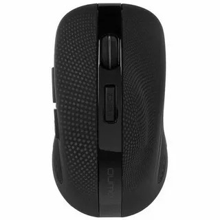 Мышь беспроводная Qumo Comfort M18 черный, 2400 dpi, радиоканал, USB, кнопки - 6