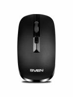 Мышь беспроводная SVEN RX-260W черный, 1600 dpi, радиоканал, USB, кнопки - 4