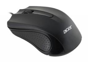 Мышь проводная Acer OMW010 черный, 1200 dpi, USB, кнопки - 3