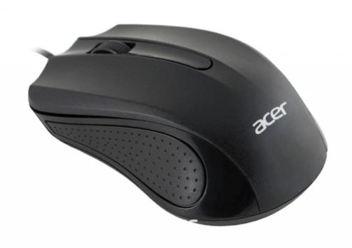 Мышь проводная Acer OMW010 черный, 1200 dpi, USB, кнопки - 3
