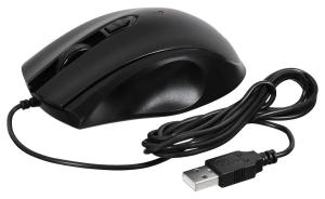 Мышь проводная Acer OMW020 черный, 1600 dpi, USB, кнопки - 4