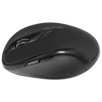 Мышь беспроводная Qumo Office Line Black M78 черный, 1600 dpi, радиоканал, USB, кнопки - 6