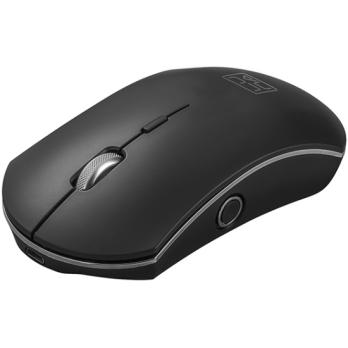 Мышь беспроводная Qumo Office Luna M74 черный, 1600 dpi, радиоканал, USB, кнопки - 6