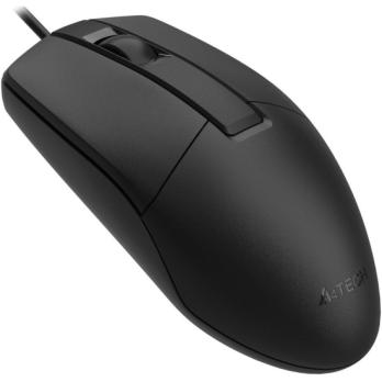 Мышь проводная A4Tech OP-330S черный, 1200 dpi, USB, кнопки - 3