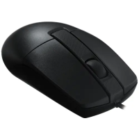 Мышь проводная A4Tech OP-330 черный, 1200 dpi, USB, кнопки - 3
