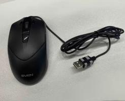 Мышь проводная SVEN RX-100 черный, 4000 dpi, USB, кнопки - 6